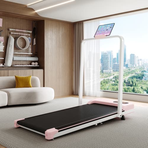 Compact Folding Treadmill with Adjustable Incline & Handrail - image 18
