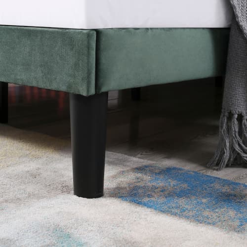 Transform Your Bedroom with this Dark Green Velvet Double Bed - image 13