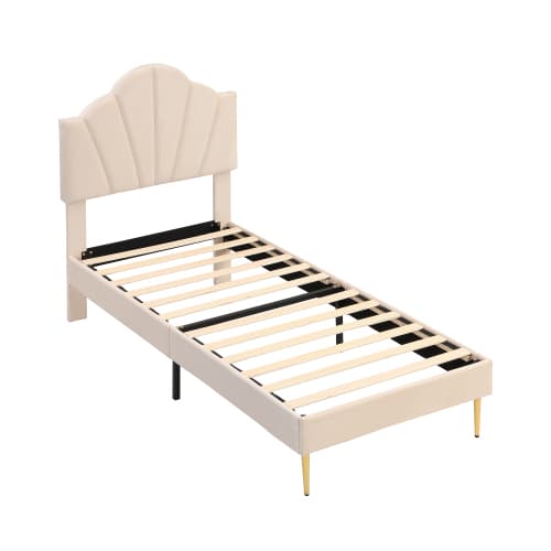 Transform Your Bedroom with this Velvet Shell Single Bed - image 4