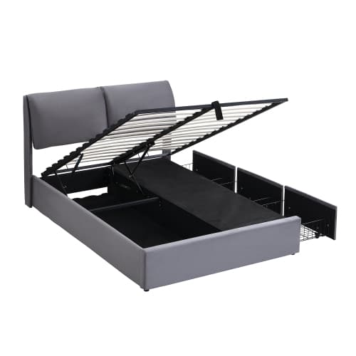 Double (4ft6) Upholstered Ottoman Bed with Hydraulic Storage and Drawers - image 7