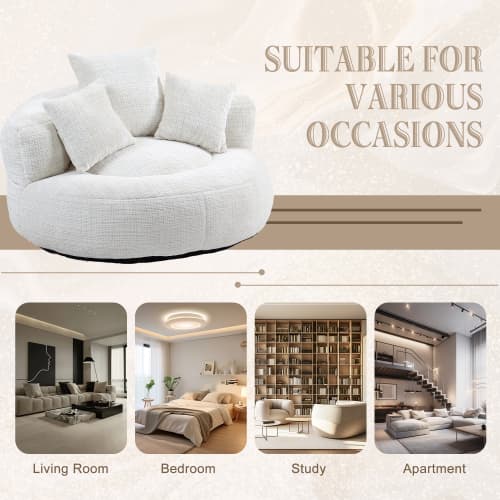 Unwind in Ultimate Comfort with Our High-Back Chenille Bean Bag - image 33