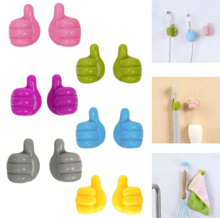 Self-Adhesive Thumb Hooks for Cables and Small Items - image 5