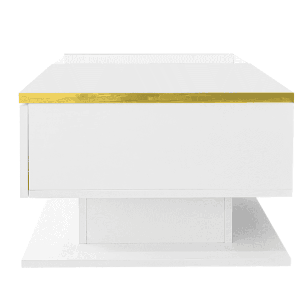 Modern High Gloss Coffee Table with Glass Top and LED Lighting - image 25