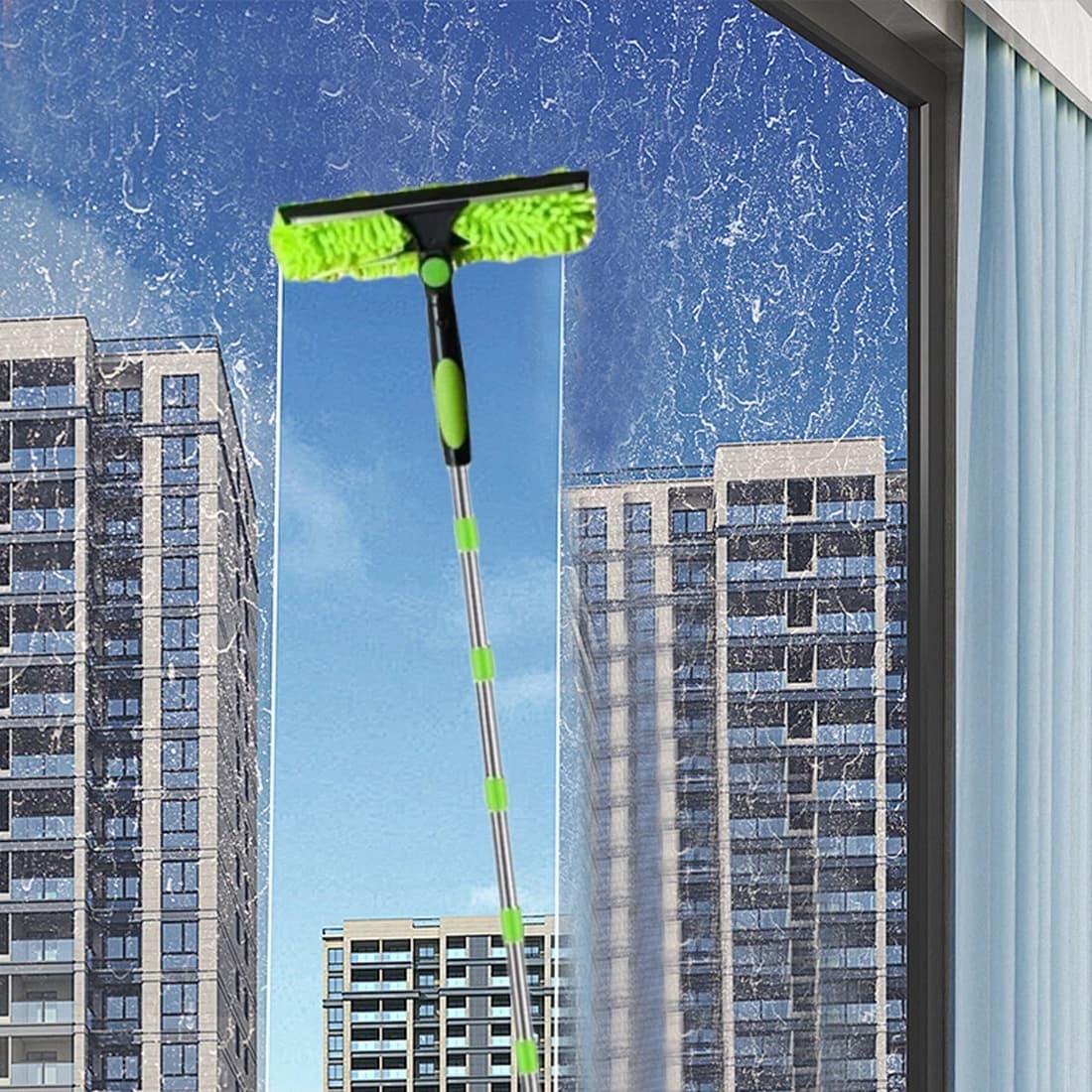 2-in-1 Telescopic Window Cleaning Kit (15ft/4.5m) - image 10