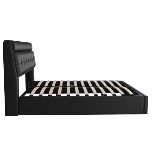 Upholstered Ottoman Bed with Hydraulic Storage & Headboard Compartment (4ft6 Double) - image 14