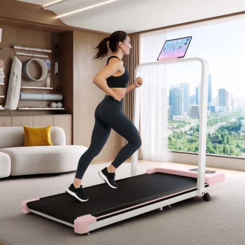 Compact Folding Treadmill with Adjustable Incline & Handrail - image 21