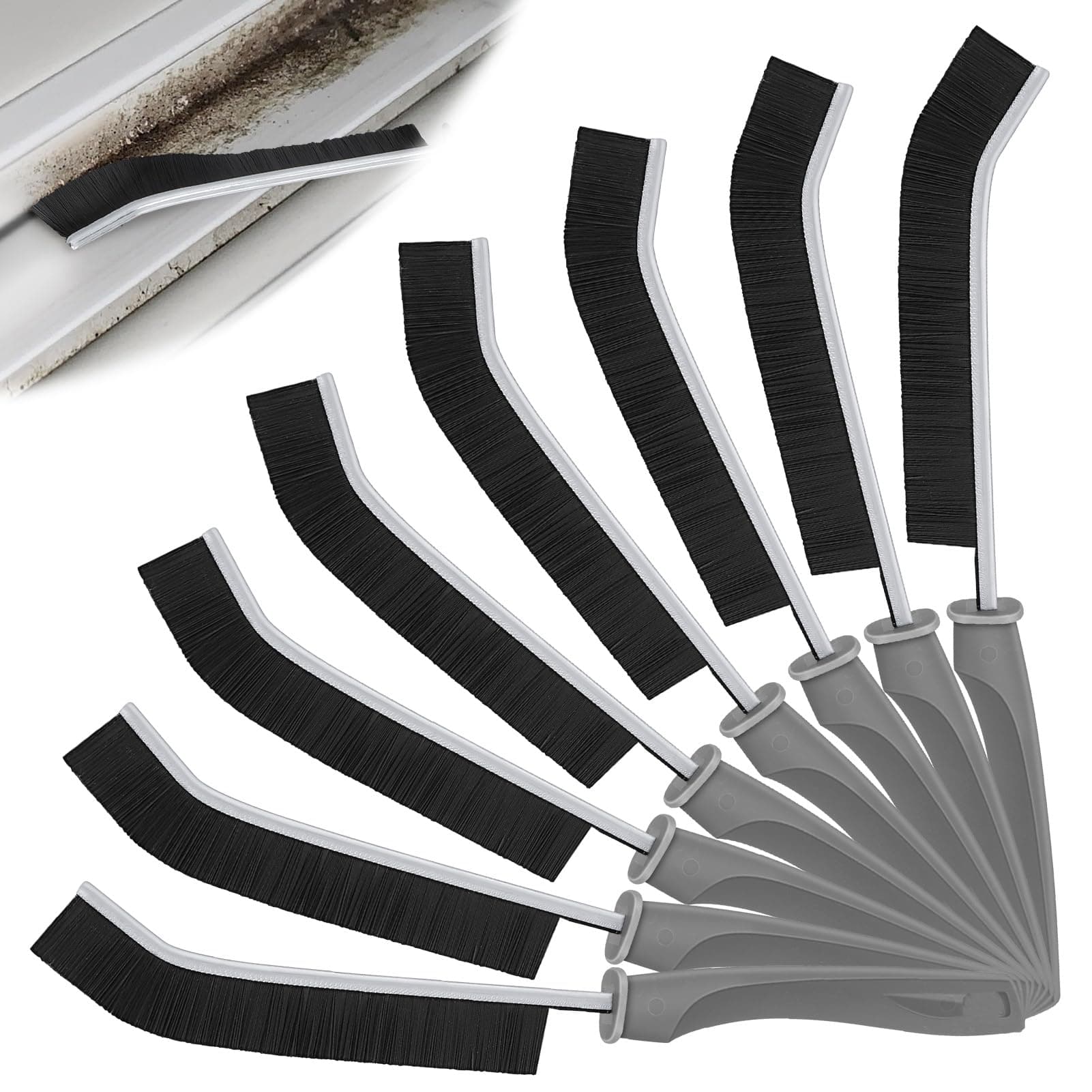 Hard Bristle Crevice Brushes for Grout, Tiles and Window Tracks - image 13