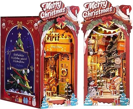 DIY Book Nook Kit: Miniature Christmas Street