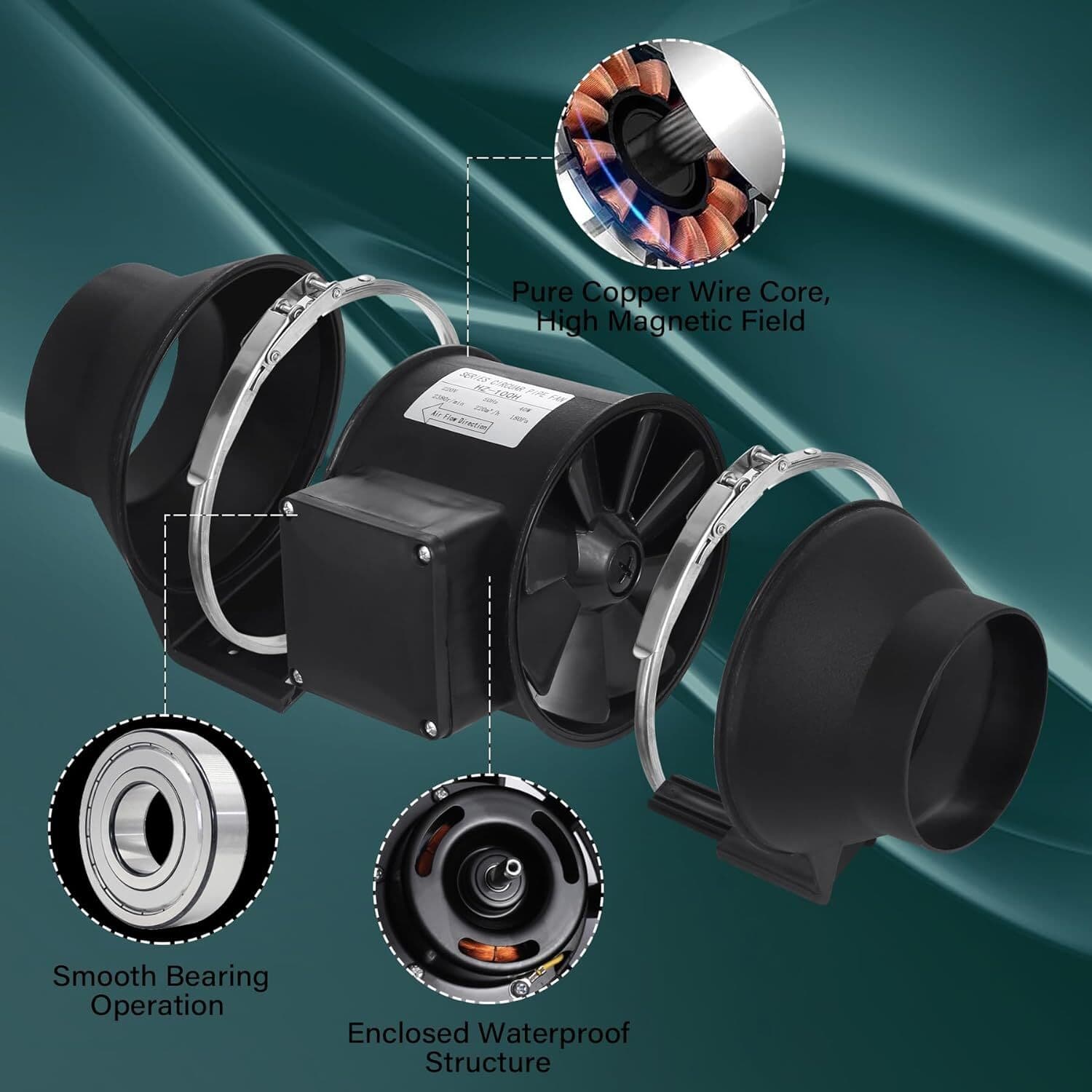 Quiet 100mm Inline Extractor Fan for Effortless Ventilation - image 6