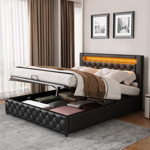 Transform Your Bedroom With This White LED Storage Bed - image 44