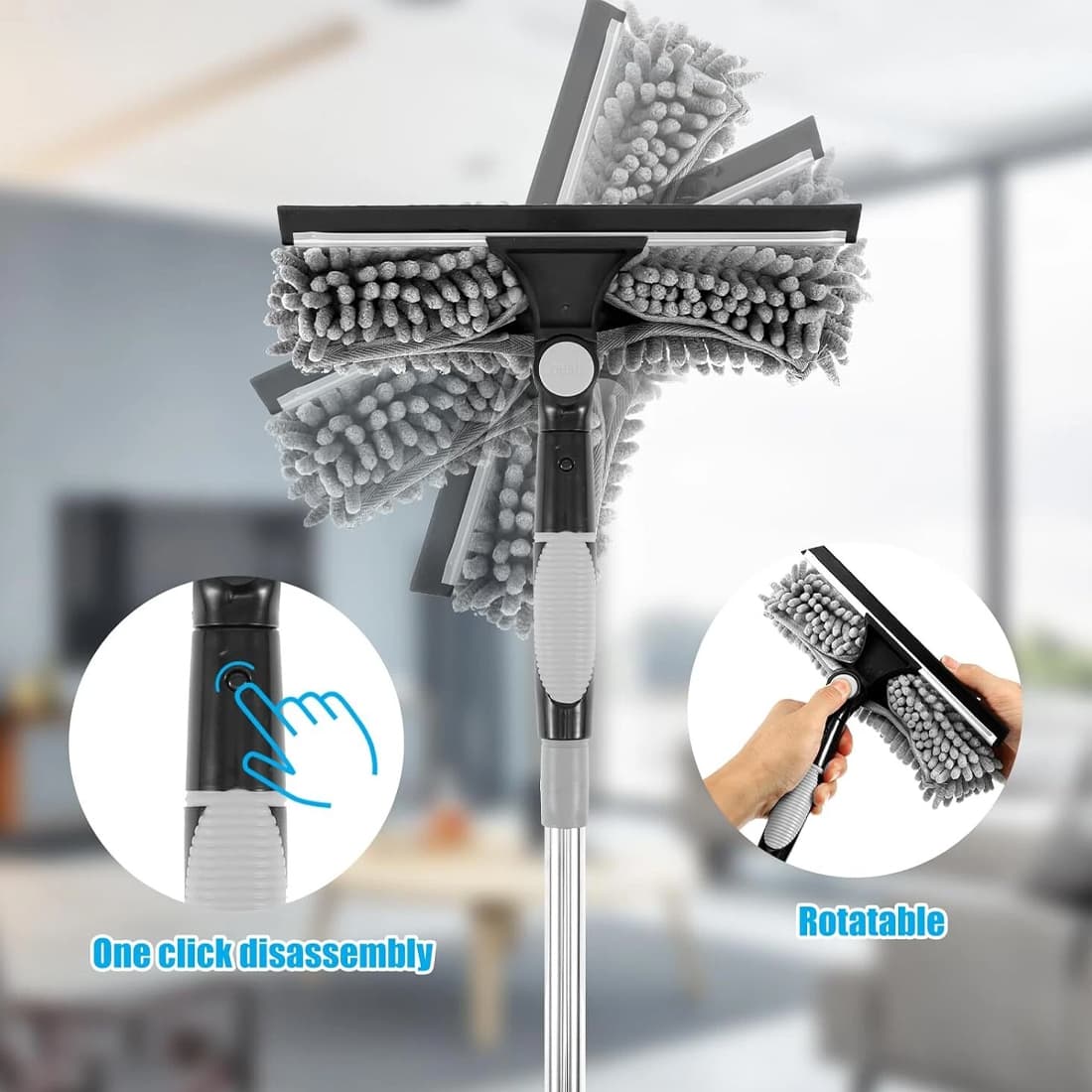 2-in-1 Telescopic Window Cleaning Kit (15ft/4.5m) - image 3