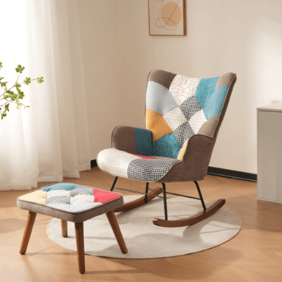 Relax in Style with a Vibrant Patchwork Rocking Chair - image 7