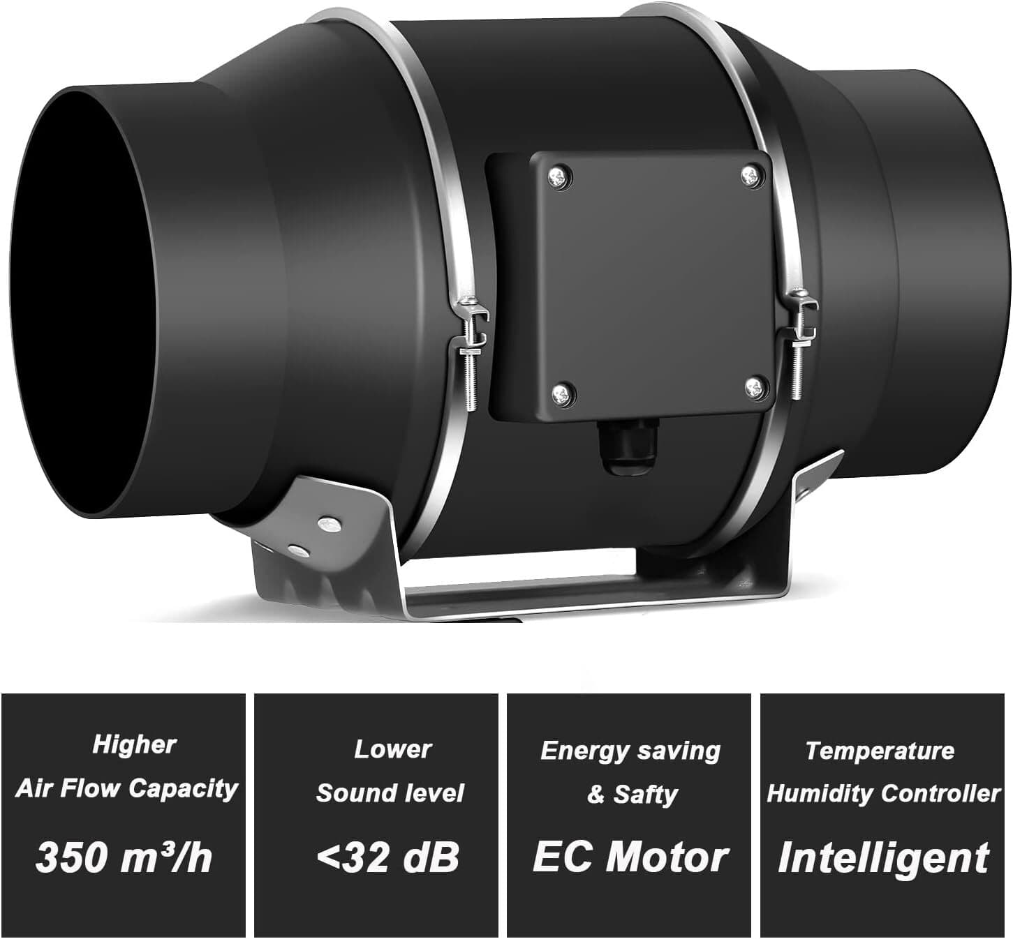 Quiet 100mm Inline Extractor Fan for Effortless Ventilation - image 9