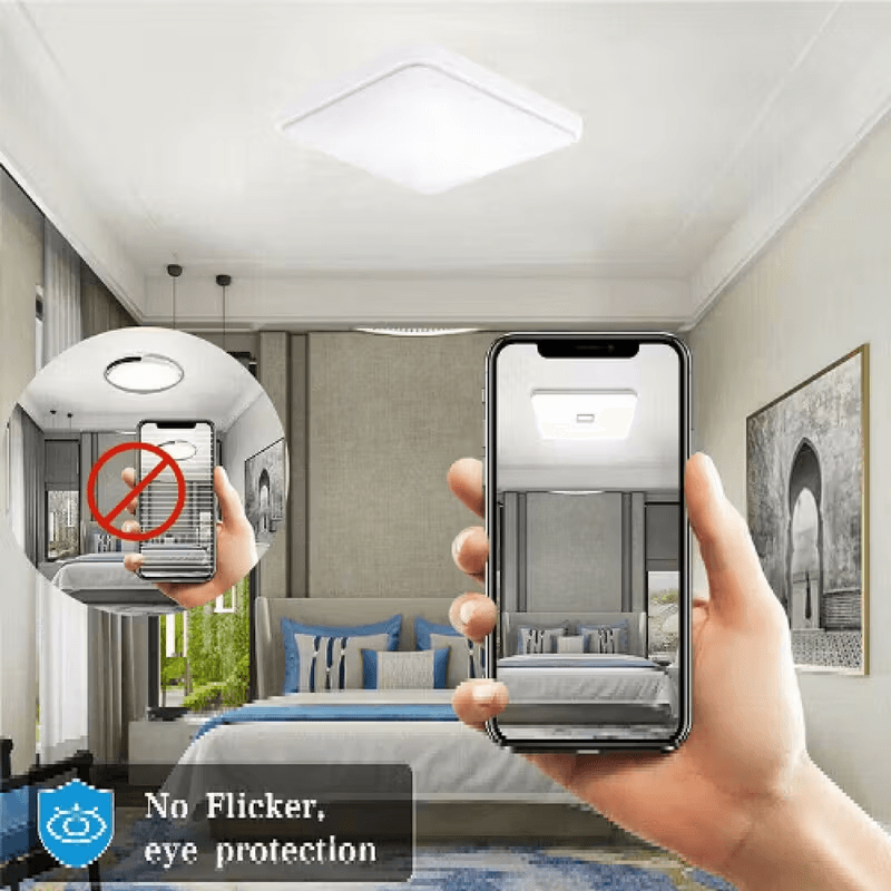 Modern Square LED Flush Mount Ceiling Light - image 5