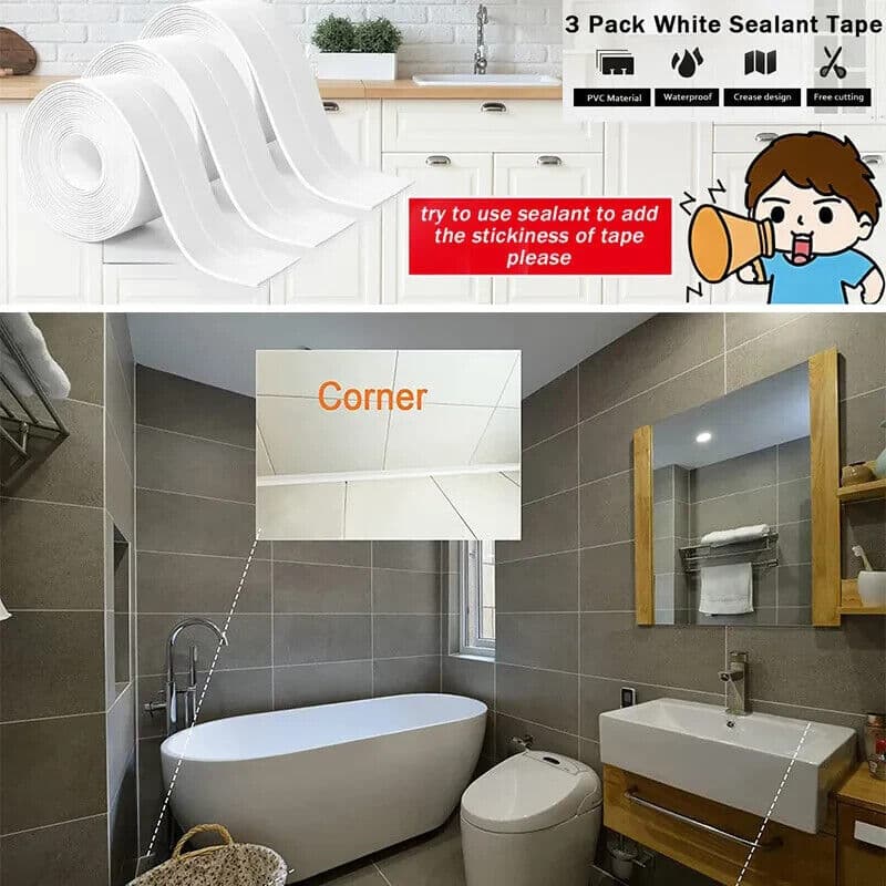 Transform Your Bathroom with Effortless Waterproof Sealant Tape - image 1