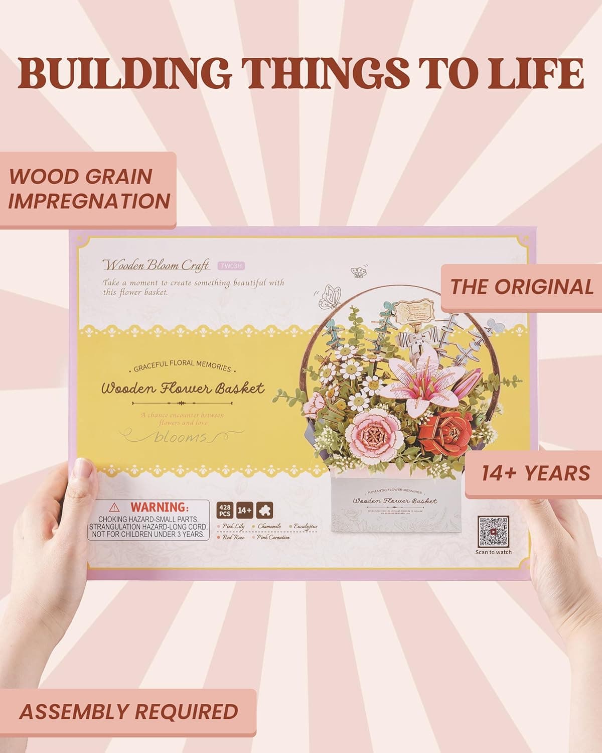 Transform Your Space with this 3D Wooden Flower Basket - image 3