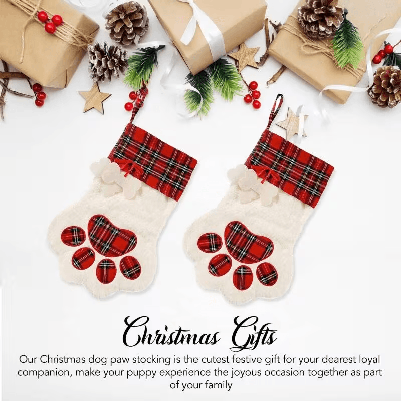 Spoil Your Pet with this Large Red Plaid Dog Stocking - image 3