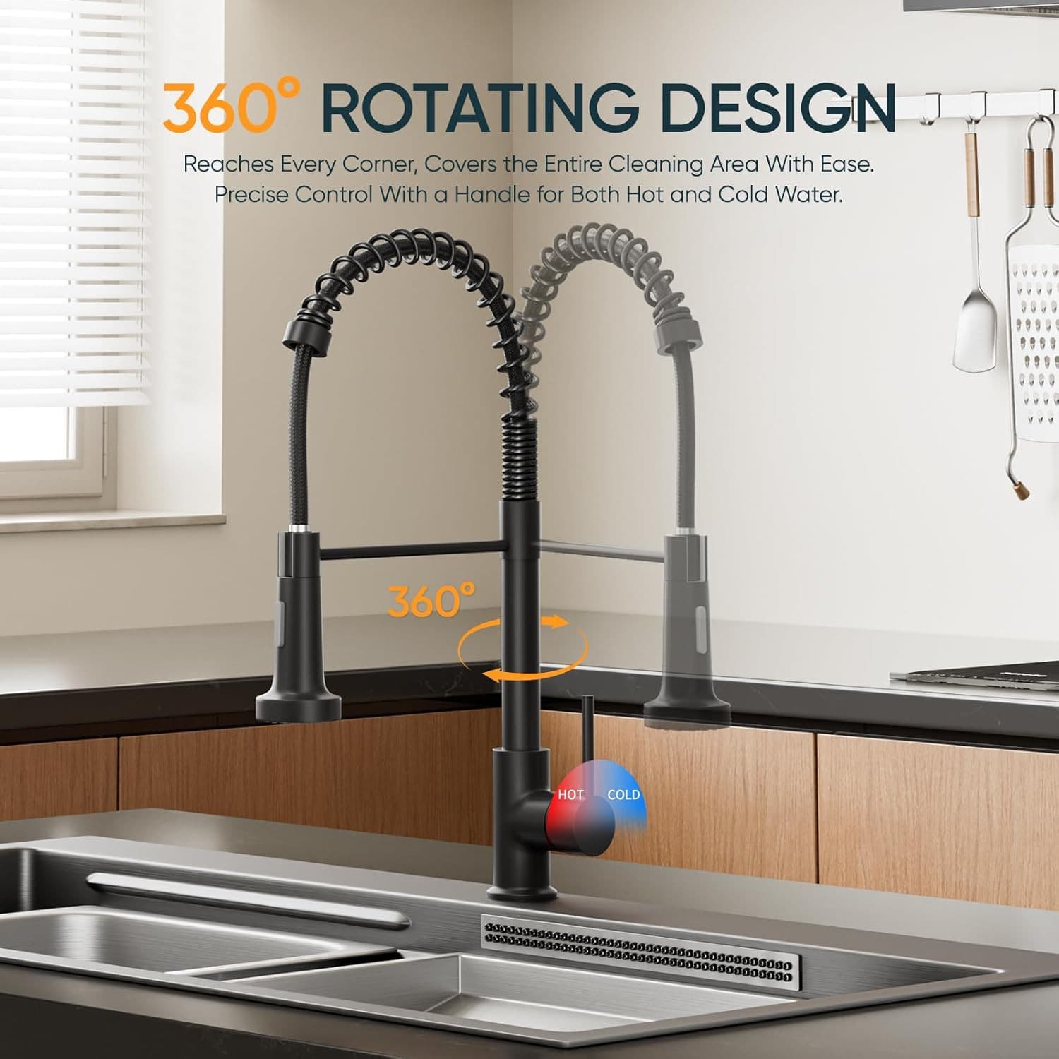 Transform Your Kitchen With This Matt Black Pull Out Tap - image 3