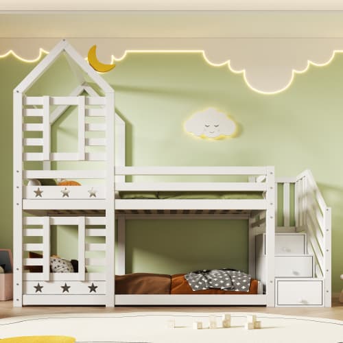 A Magical Cabin Bunk Bed with Clever Staircase Storage - image 18