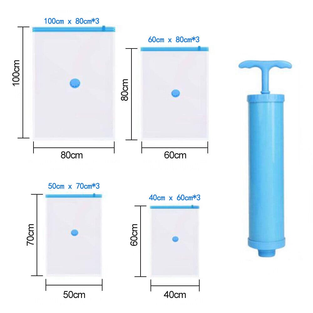 Reusable Vacuum Storage Bags for Clothes & Bedding