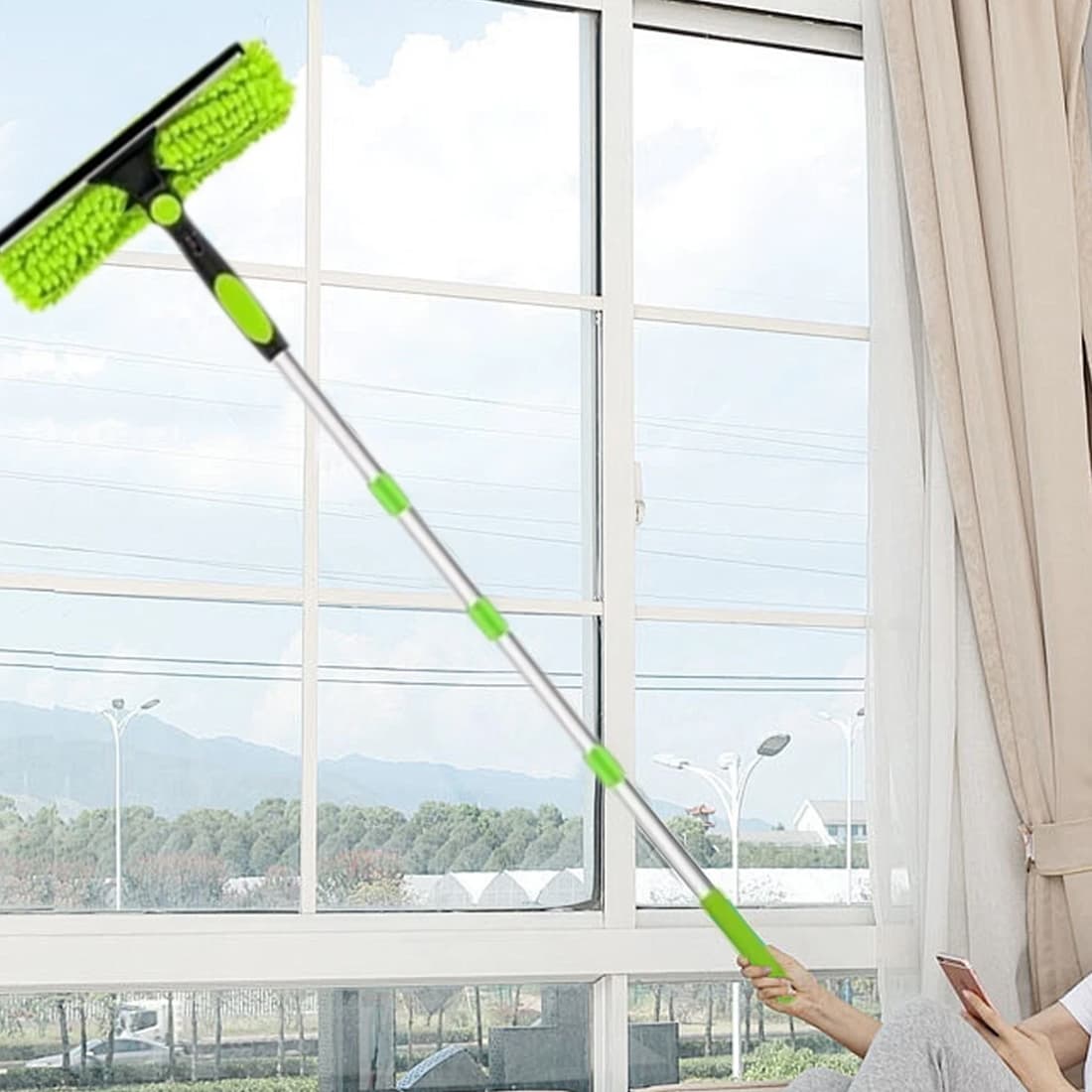 2-in-1 Telescopic Window Cleaning Kit (15ft/4.5m) - image 8