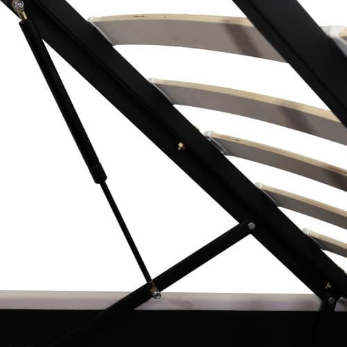 Upholstered King Size Ottoman Bed in Beige Velvet - image 15