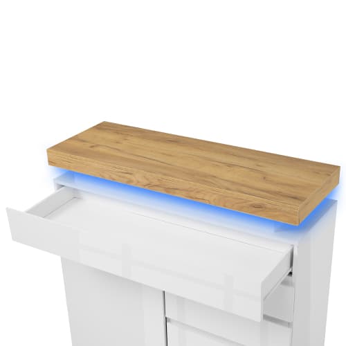 Modern High Gloss Sideboard with App-Controlled LED Lighting - image 18