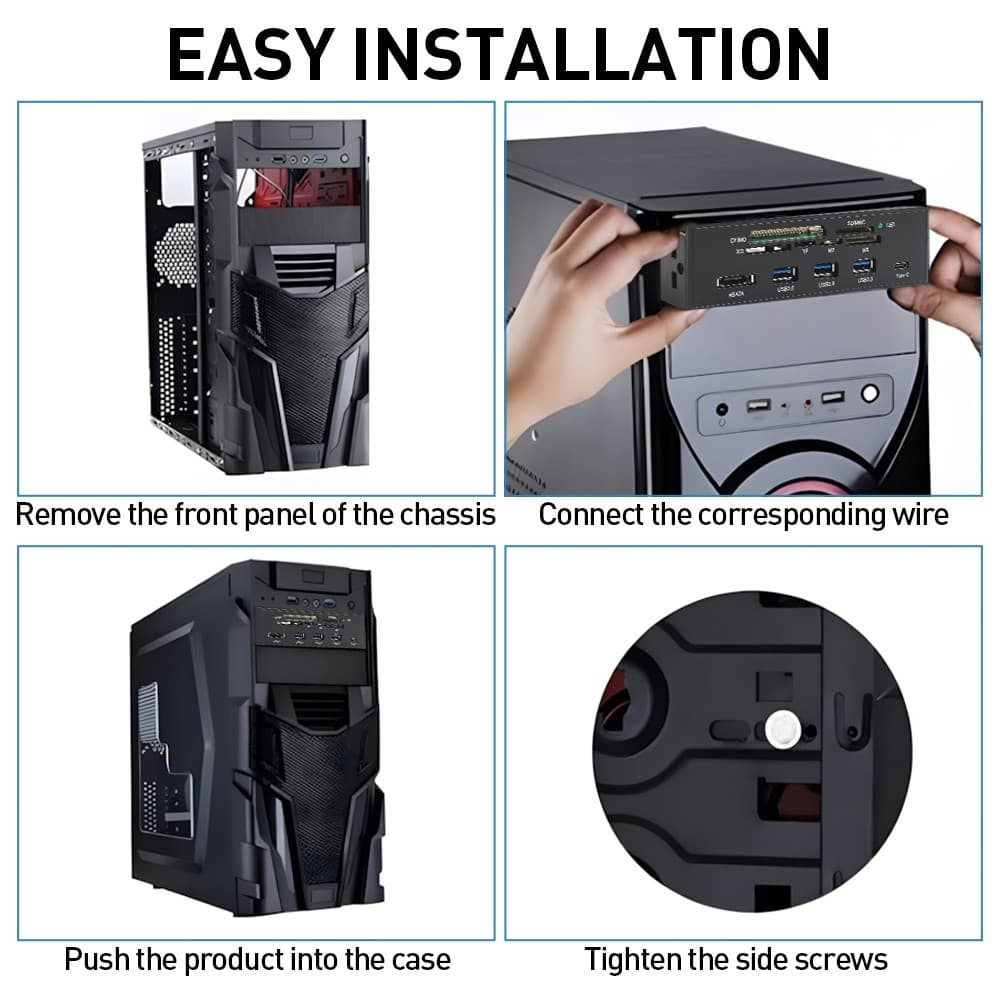 Internal Multi-Card Reader Front Panel with USB 3.0 and eSATA - image 11