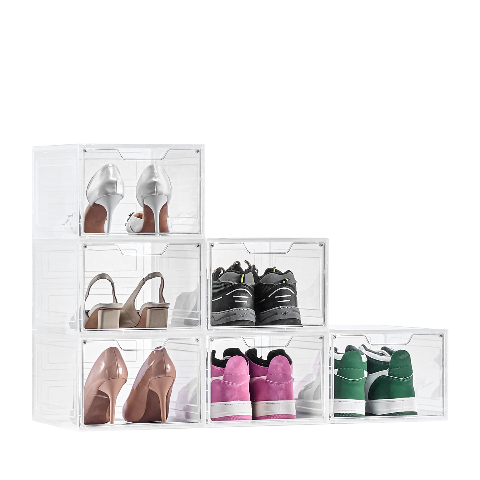 Set of Clear Stackable Shoe Organiser Boxes - image 5