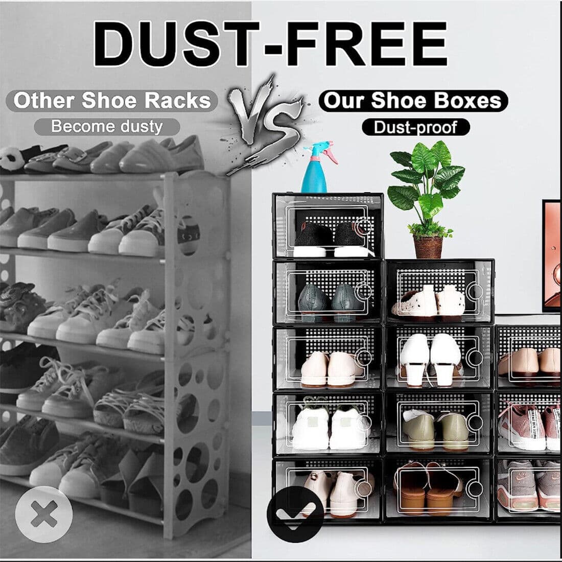 Set of 12 Stackable Shoe Storage Boxes - image 9