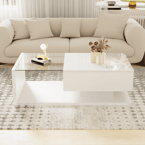Modern High Gloss Coffee Table with 16-Colour LED Lighting - image 16