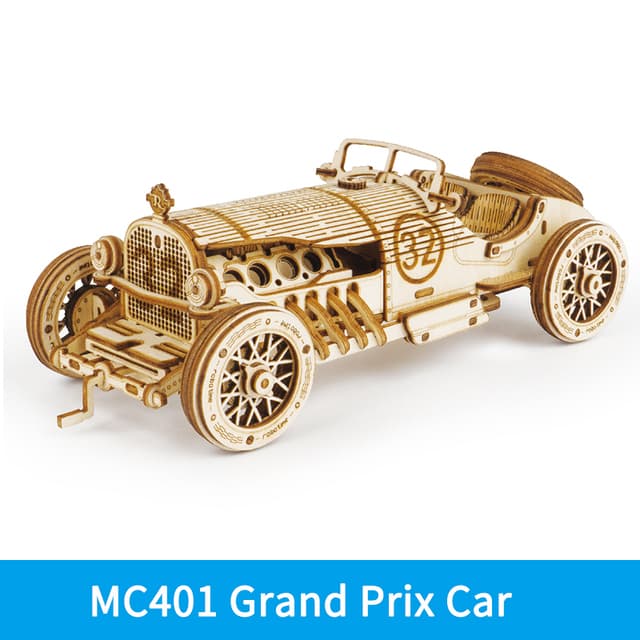 Self-Assembly 3D Wooden Racing Car Model - image 7