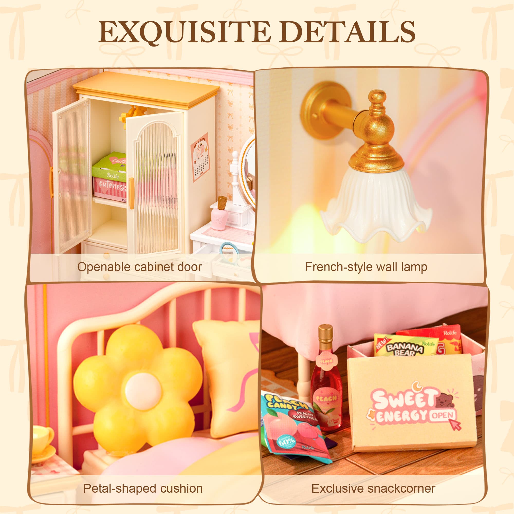 Transform Your Space with the Rolife Pink Bedroom Miniature Kit - image 9