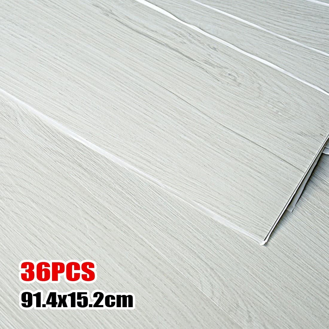 Self-Adhesive Vinyl Flooring Planks | White Wood Effect