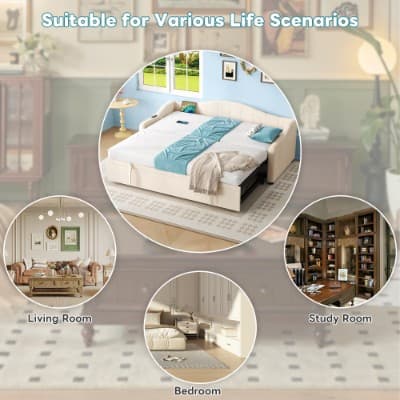 Transform Your Space with a 3-in-1 Velvet Sofa & Daybed - image 5