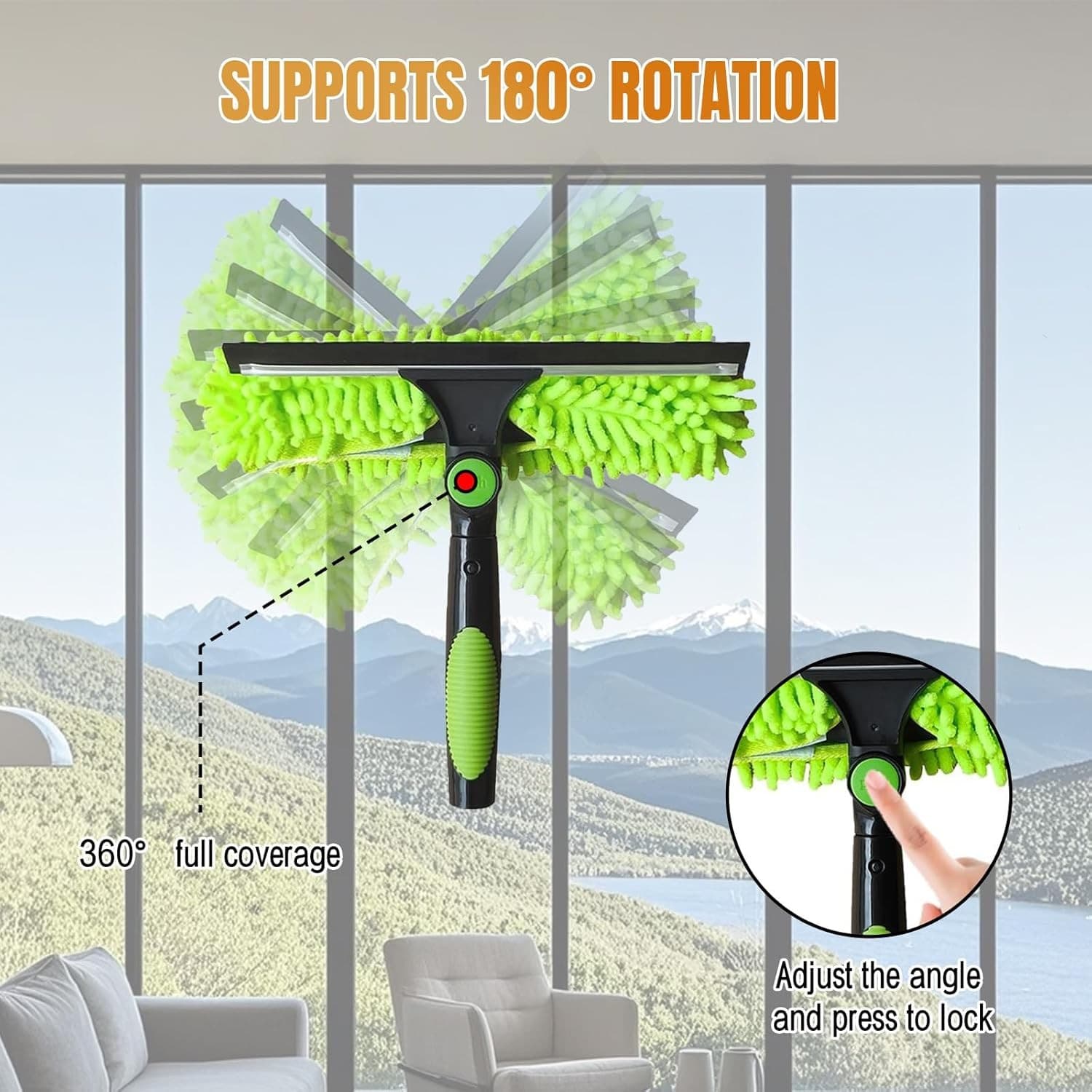 Effortless 4.5m Telescopic Window Cleaner & Squeegee - image 4