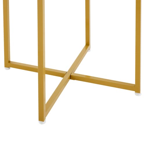 Modern Round Dining Set with Marble Effect Top & 4 Stools - image 9