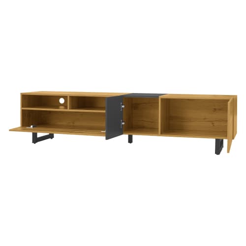 Industrial Style TV Stand, 170cm, in Wood and Grey - image 18