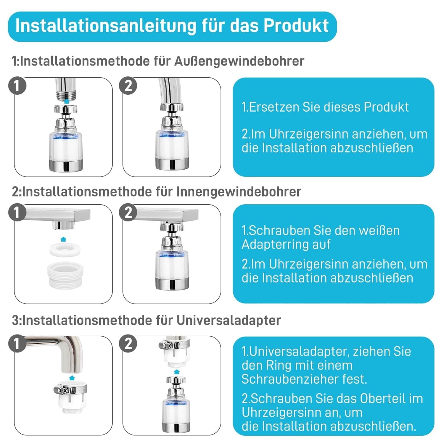Two tap filters with 360° rotation and five replacement cartridges - image 9