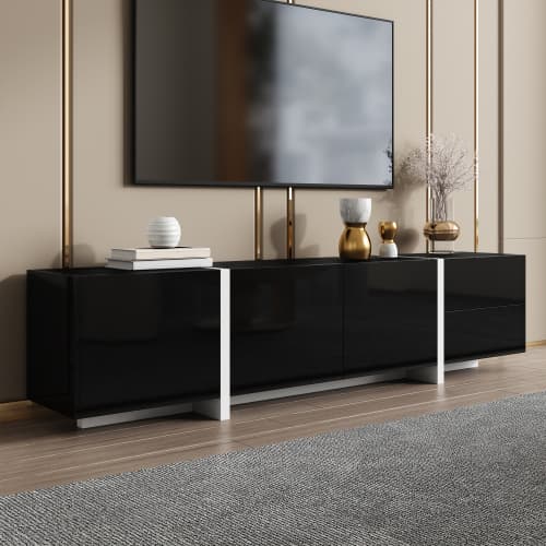 Modern Black High Gloss TV Stand, 170cm - image 11