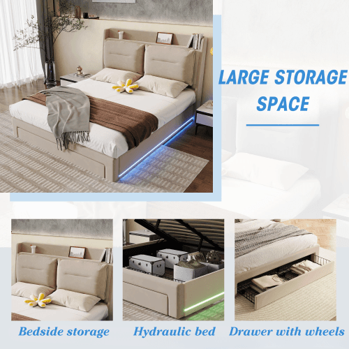 Transform Your Bedroom with this Premium Velvet Storage Bed - image 37