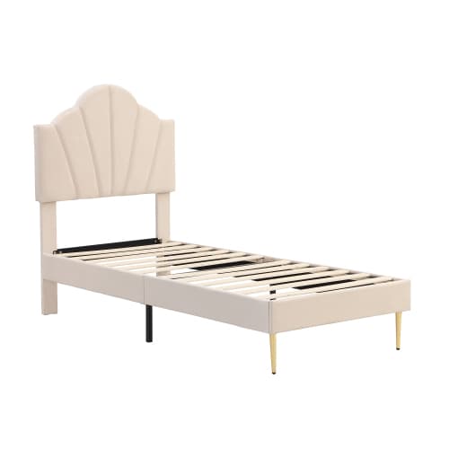 Transform Your Bedroom with this Velvet Shell Single Bed - image 22