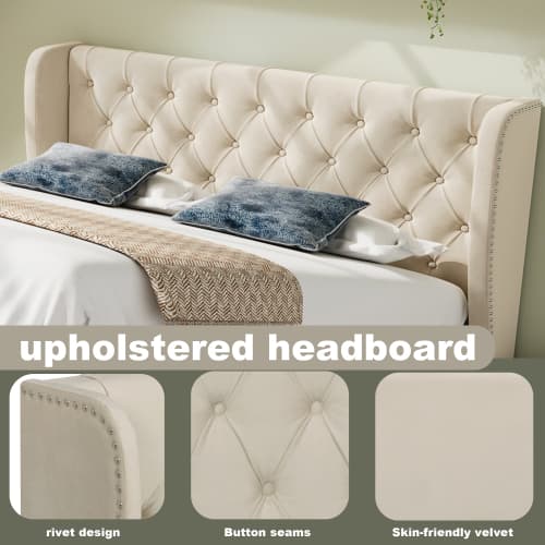 Effortless Storage Meets Timeless Style in this Velvet Bed - image 18