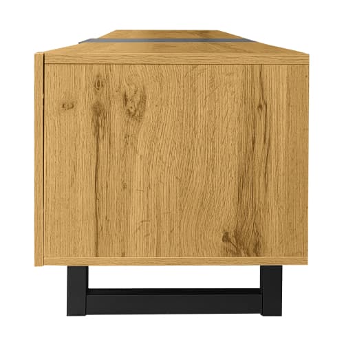 Industrial Style TV Stand, 170cm, in Wood and Grey - image 8