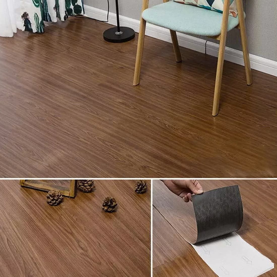 Peel and Stick Vinyl Flooring with Realistic Wood Effect - image 2