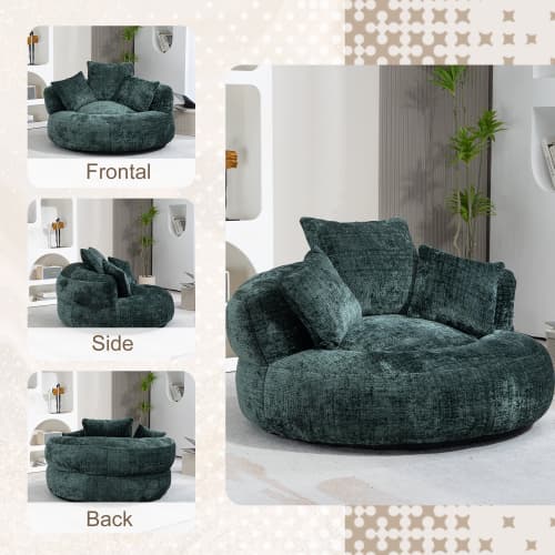 Unwind in Ultimate Comfort with Our High-Back Chenille Bean Bag - image 15