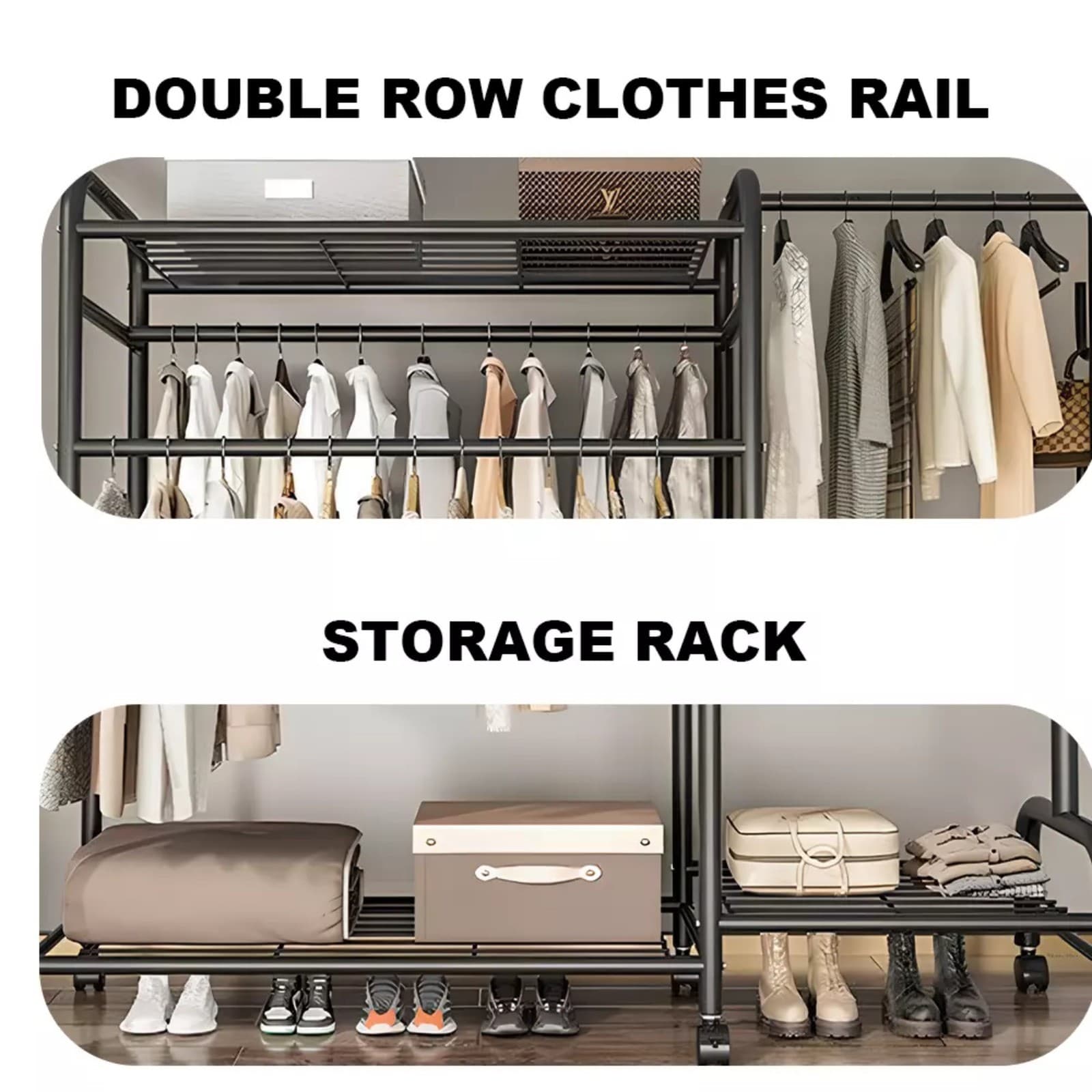 Transform Your Space with this Heavy Duty Double Clothes Rail - image 6