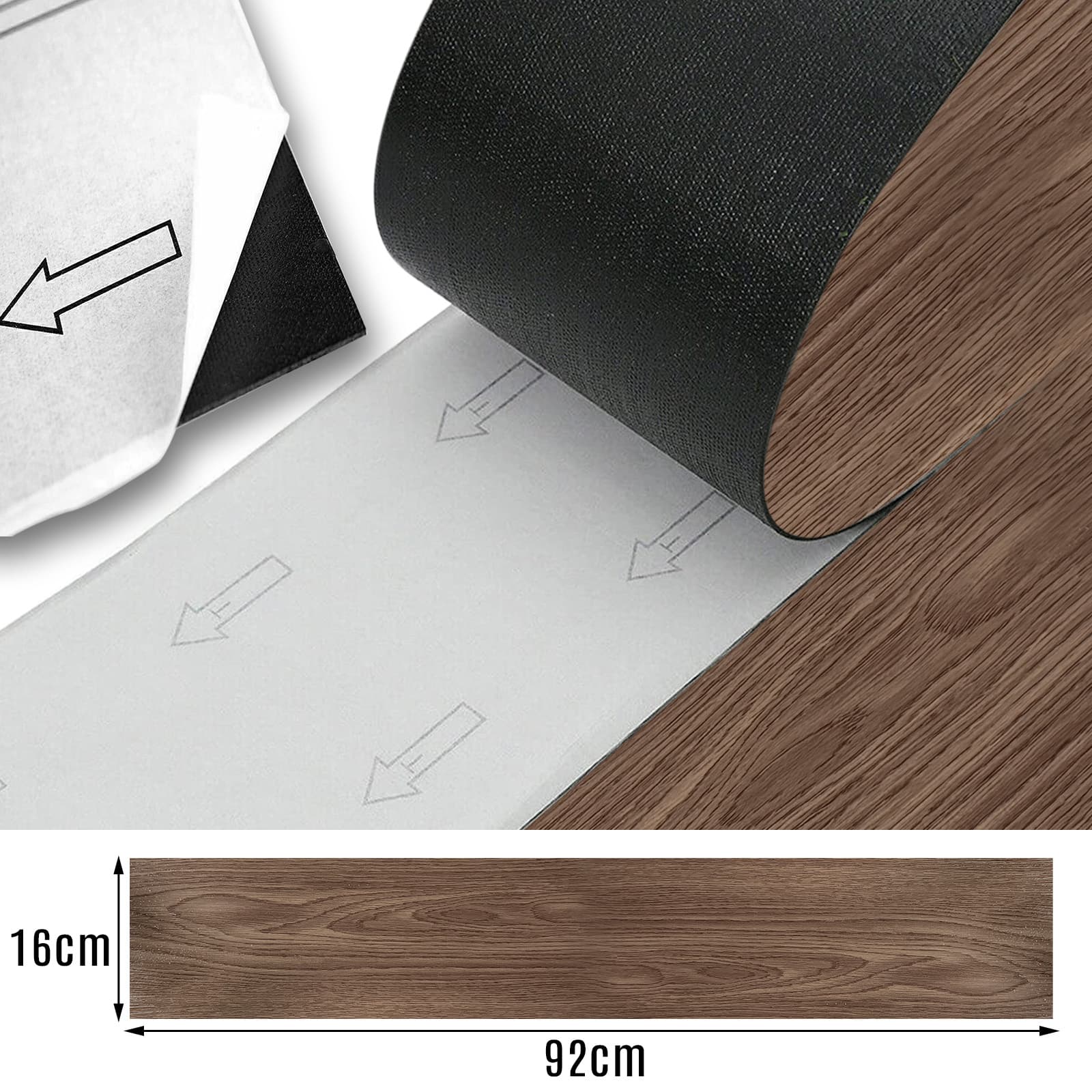 Wood Effect Peel & Stick Vinyl Flooring (5 sq m Coverage) - image 5