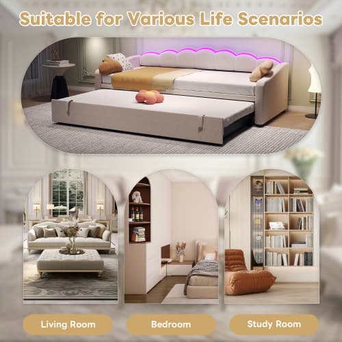 Transform Your Space with a Petal-Shaped LED Daybed - image 4