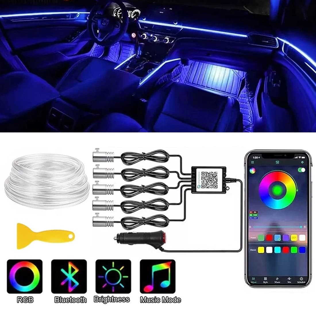 Transform Your Drive with App-Controlled RGB Car Lighting - image 4